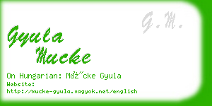 gyula mucke business card